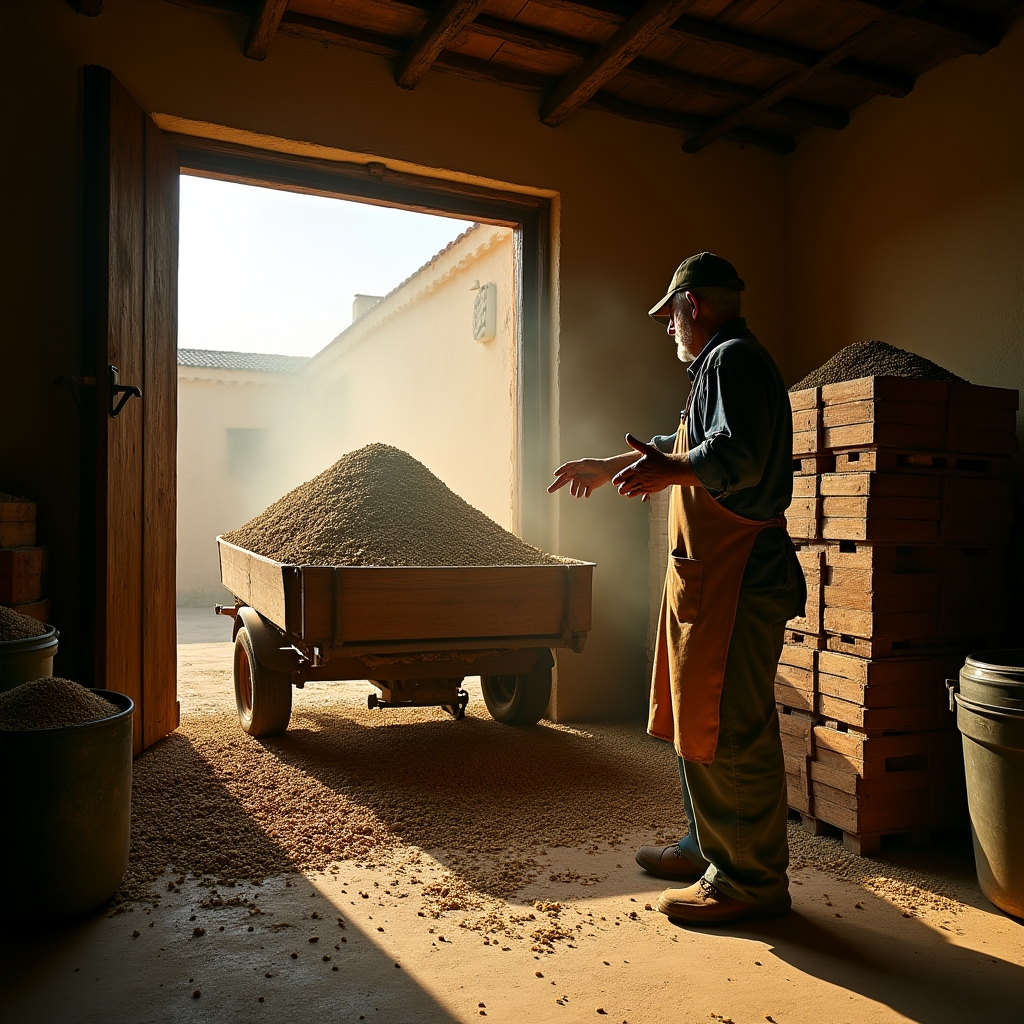 Pequeña almazara con sistema de reaprovechamiento de subproductos del olivo